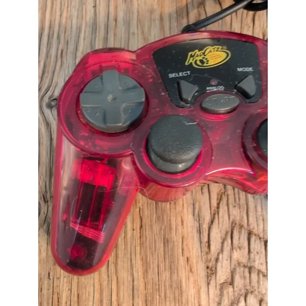 Mad Catz Dual Force Red Game Controller For PlayStation 2 PS2 Gaming Console
